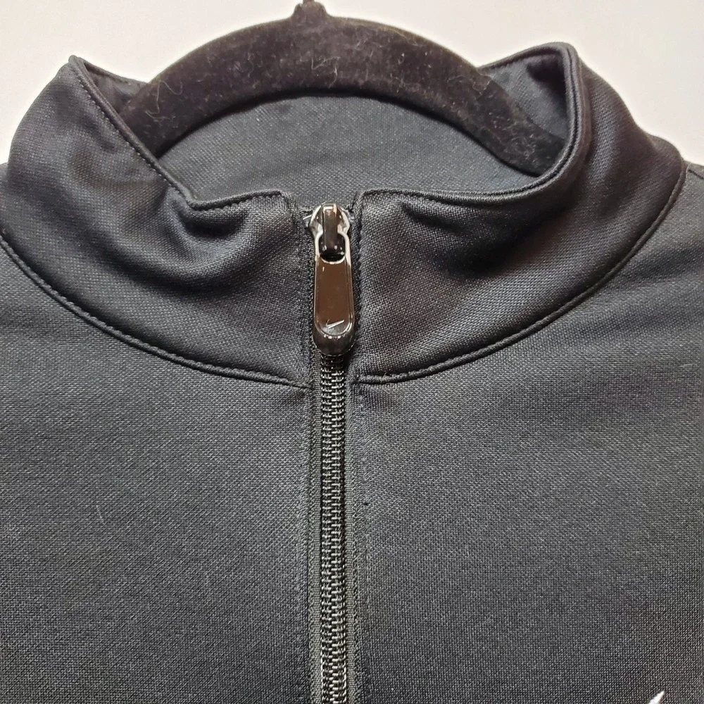 Vintage Therma- Fit Track Unisex Jacket Womens Sz M Black‎ 4 Pockets Nike Swoosh
